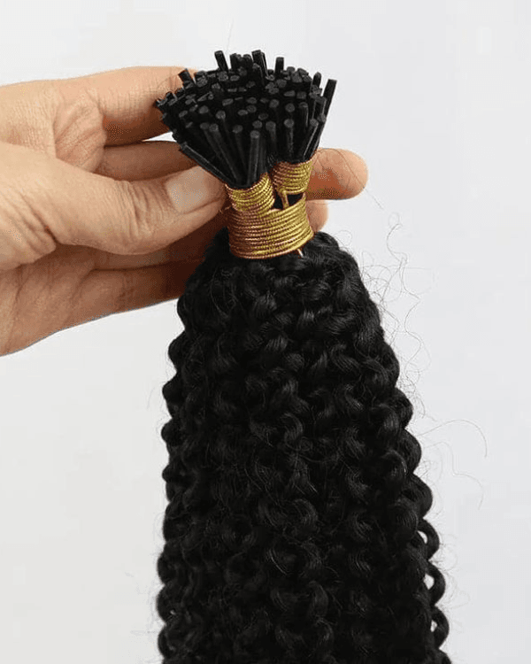 Raw Indian Temple Hair I-Tip Deep Curly | 100% Virgin Indian Hair  | 100g– Bella Hararo