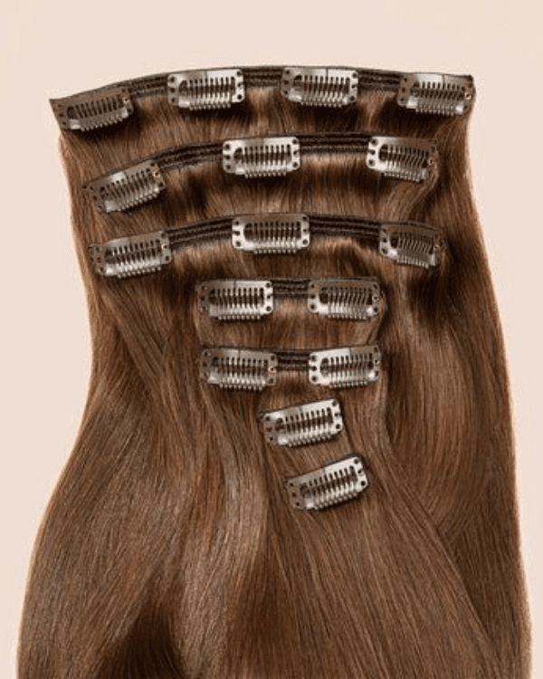 7 PCS Set Premium Straight Clip-In Hair Extensions| 100% Virgin Indian Hair | 100g– Bella Hararo