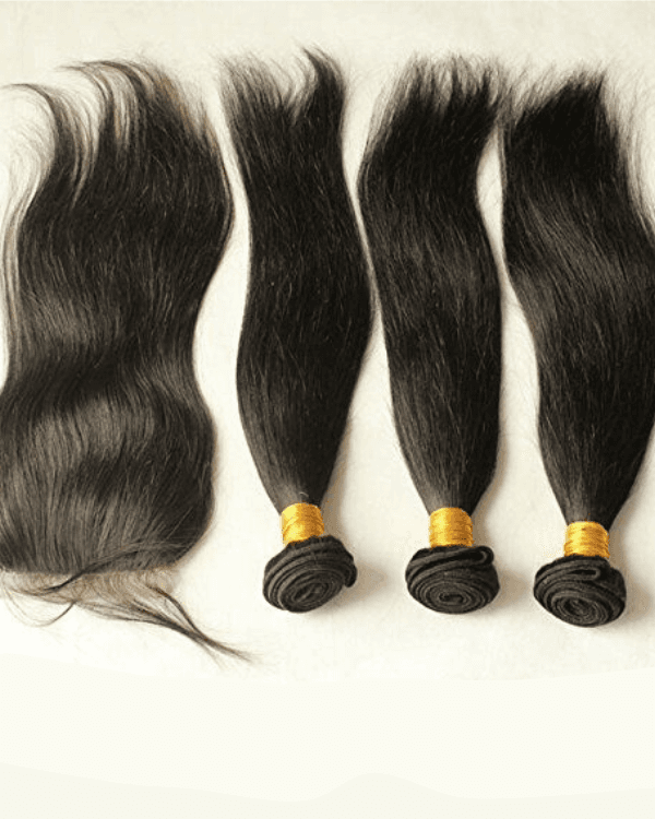 3 Bundles Deal with 4x4 Lace Closure – Wavy Raw Indian Temple Human Hair | Bella Hararo			