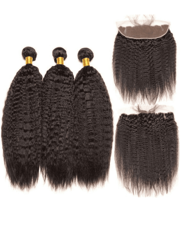 3 Bundles Deal with 13X4 Frontal  – curly Raw Indian Temple Human Hair | Bella Hararo