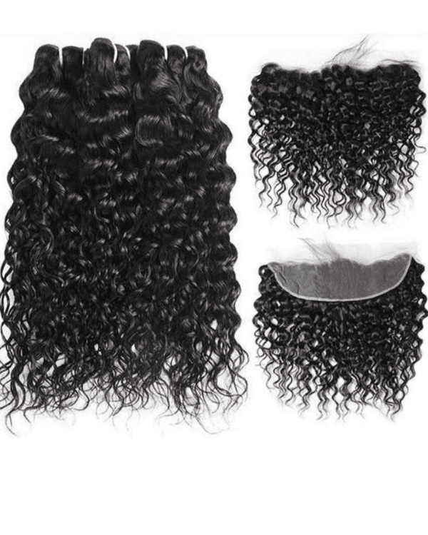 3 Bundles Deal with 13X4 Frontal  – Natural wavy Raw Indian Temple Human Hair | Bella Hararo