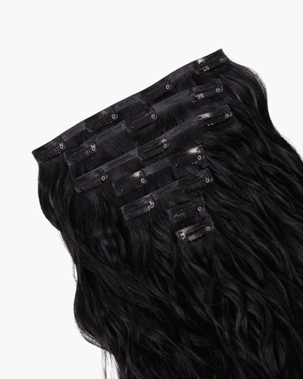 Indian Remy Hair 7 PCS Set Premium Natural Wavy Clip-In Hair Extensions | Single Drawn | 100% Virgin Indian Hair | 100g – Bella Hararo