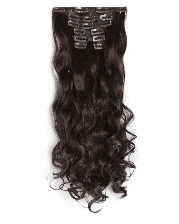 Indian Remy Hair 6 PCS Set Premium Natural Wavy Clip-In Hair Extensions | Double Drawn | 100% Virgin Indian Hair | 100g – Bella Hararo